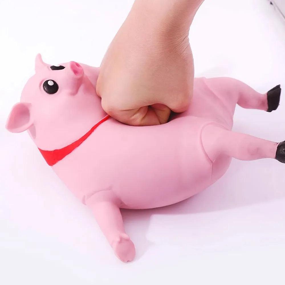 Pink Pig Squishy Stress Relief Toy for Kids & Adults by HitMyNeed