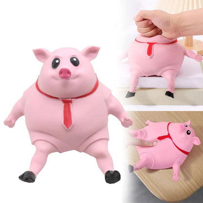 Pink Pig Squishy Stress Relief Toy for Kids & Adults by HitMyNeed