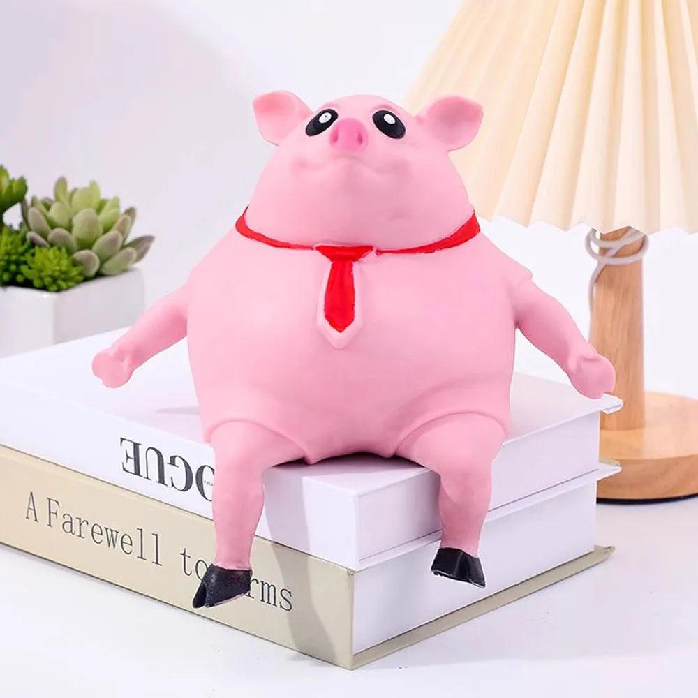 Pink Pig Squishy Stress Relief Toy for Kids & Adults by HitMyNeed