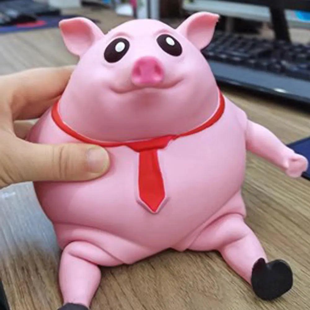 Pink Pig Squishy Stress Relief Toy for Kids & Adults by HitMyNeed
