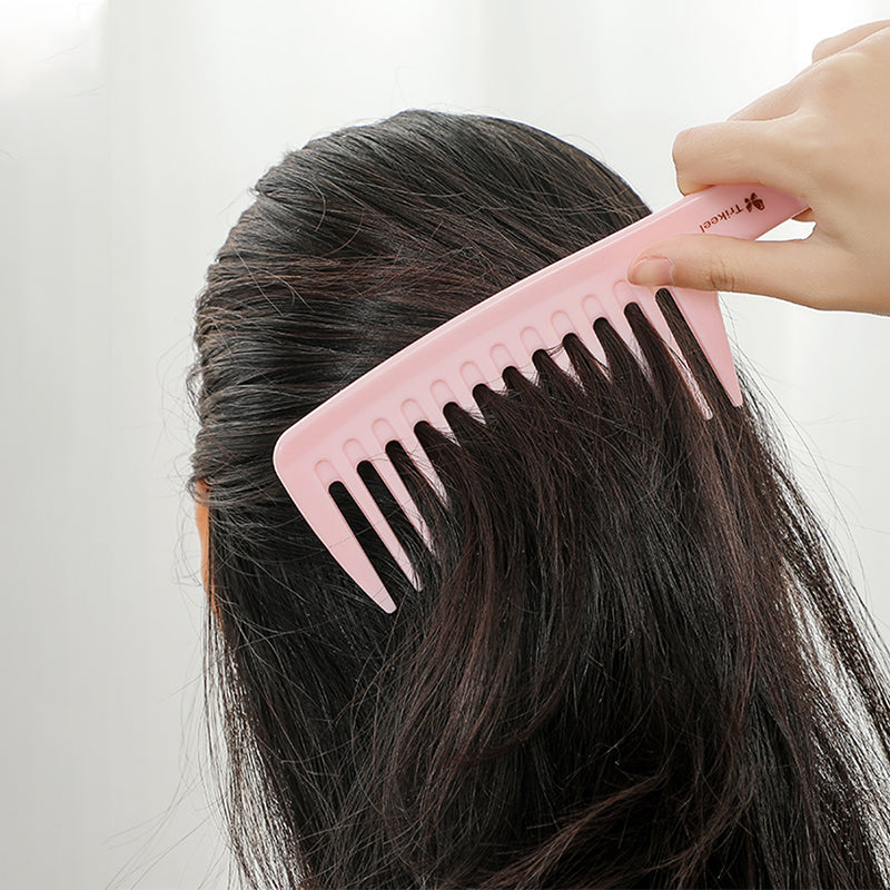 Pink Wide Tooth Hair Comb for Detangling by HitMyNeed
