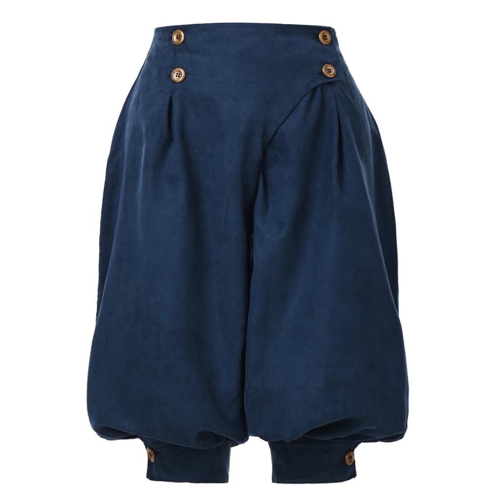 Pirate Medieval Renaissance Viking Cosplay Pants blue xl by HitMyNeed