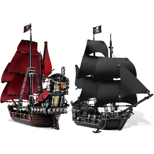 Pirate Ship Building Blocks: Black Pearl & Queen Anne by HitMyNeed