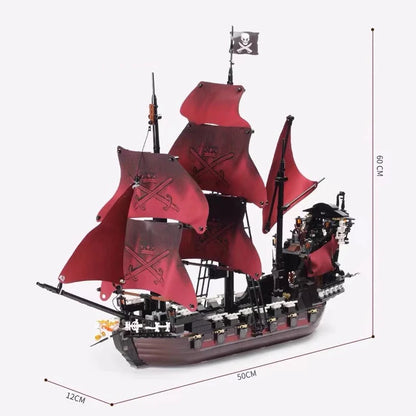 Pirate Ship Building Blocks: Black Pearl & Queen Anne 1097pcs by HitMyNeed
