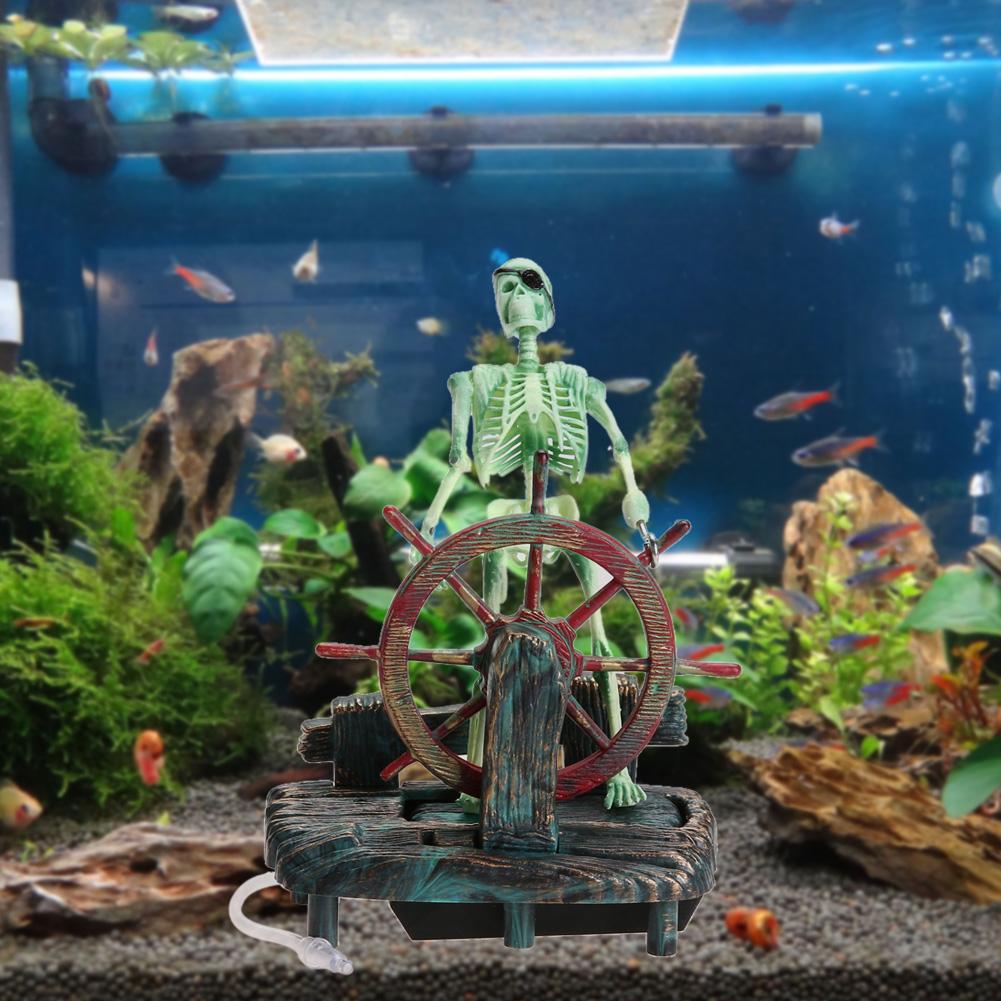 Pirate Skeleton Aquarium Aerator Ornament by HitMyNeed