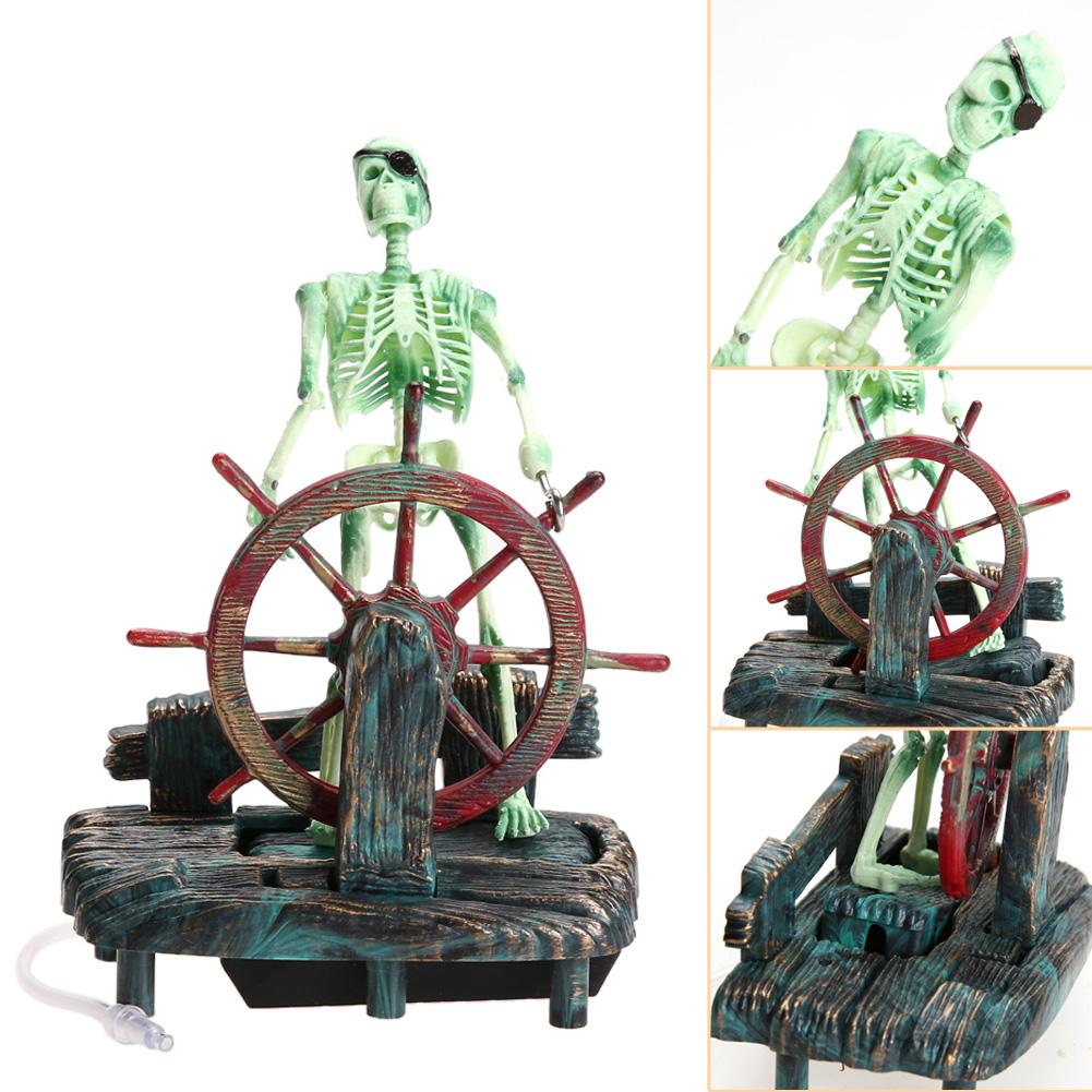 Pirate Skeleton Aquarium Aerator Ornament by HitMyNeed