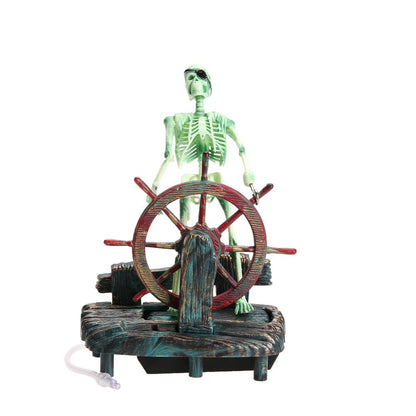 Pirate Skeleton Aquarium Aerator Ornament by HitMyNeed
