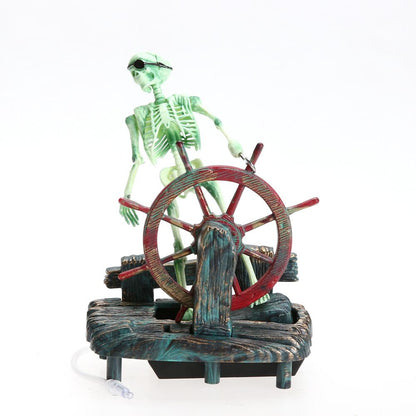 Pirate Skeleton Aquarium Aerator Ornament by HitMyNeed