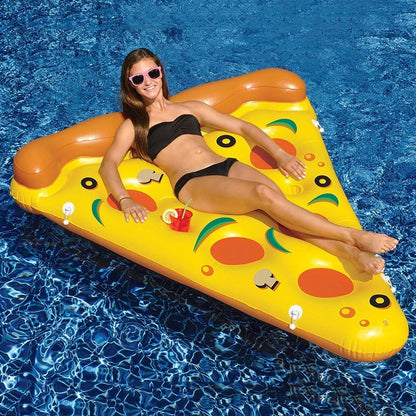 Pizza Slice Pool Float with Cup Holders by HitMyNeed