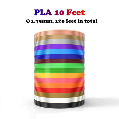 PLA 3D Pen Filament Refill Roll - 1.75mm, 12 Colors by HitMyNeed