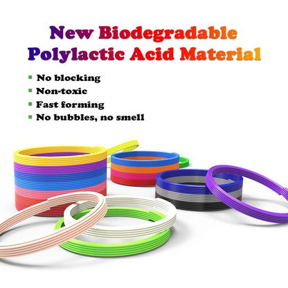 PLA 3D Pen Filament Refill Roll - 1.75mm, 12 Colors by HitMyNeed
