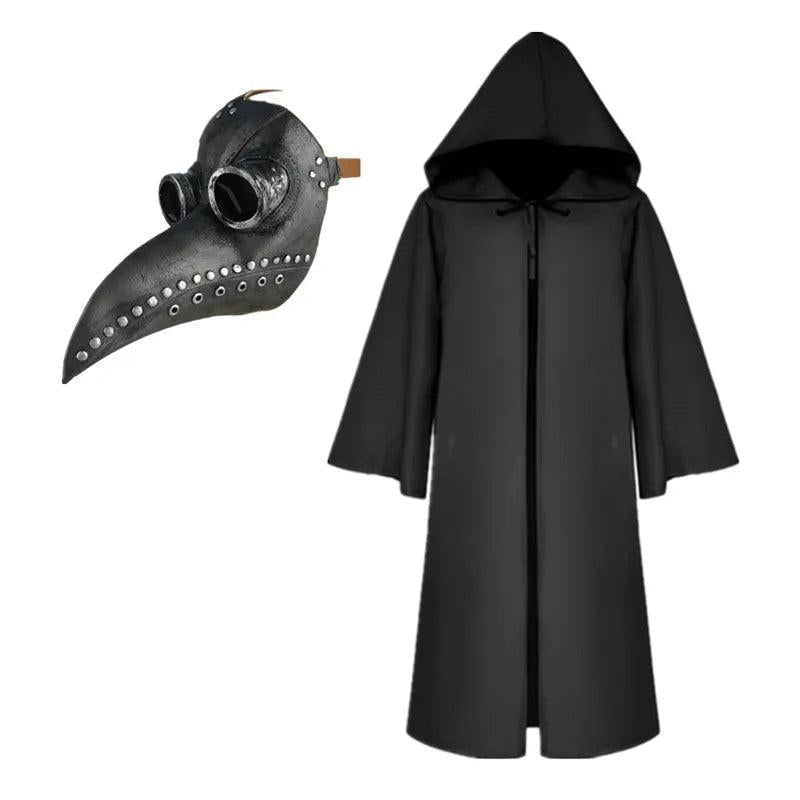 Plague Doctor Cloak & Mask Halloween Costume Set 3 m by HitMyNeed
