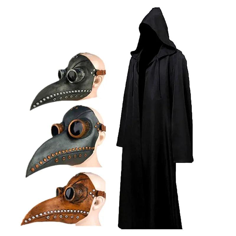 Plague Doctor Cloak & Mask Halloween Costume Set by HitMyNeed