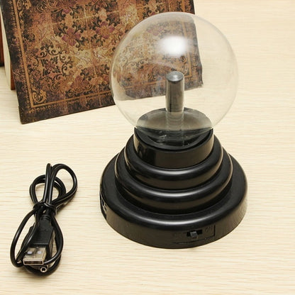 Plasma Globe Glass Night Light with USB & Battery Power by HitMyNeed