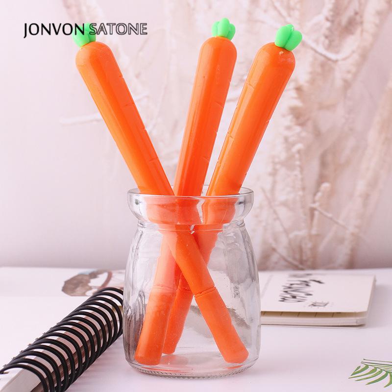 Plastic 0.5 mm Carrot Gel Pens, Set of 2 by HitMyNeed