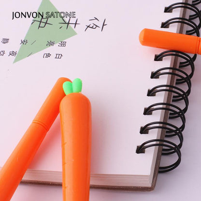 Plastic 0.5 mm Carrot Gel Pens, Set of 2 by HitMyNeed