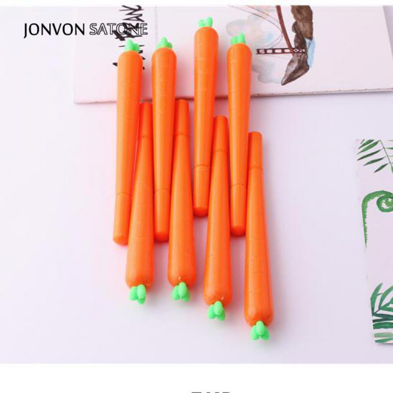 Plastic 0.5 mm Carrot Gel Pens, Set of 2 by HitMyNeed