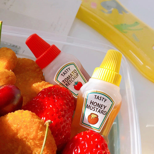 Plastic 25ml Small Sauce Bottles Set of 2 by HitMyNeed