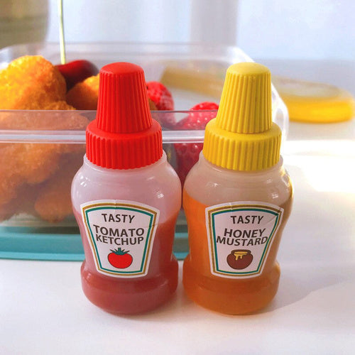 Plastic 25ml Small Sauce Bottles Set of 2 by HitMyNeed