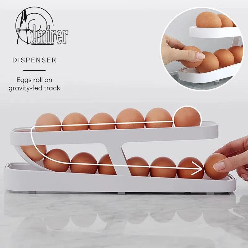 Plastic Automatic Rolling Egg Dispenser Rack by HitMyNeed