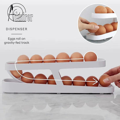 Plastic Automatic Rolling Egg Dispenser Rack by HitMyNeed