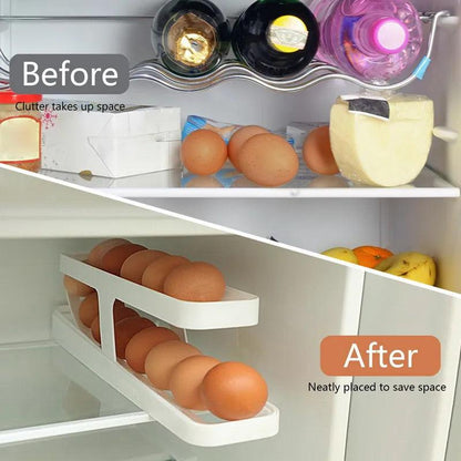Plastic Automatic Rolling Egg Dispenser Rack by HitMyNeed