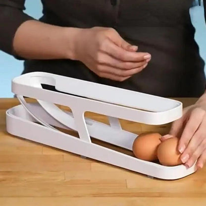 Plastic Automatic Rolling Egg Dispenser Rack by HitMyNeed