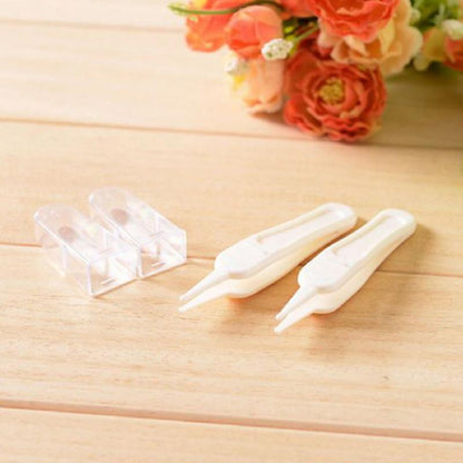 Plastic Baby Nose Cleaner Tweezers Set of 4 by HitMyNeed