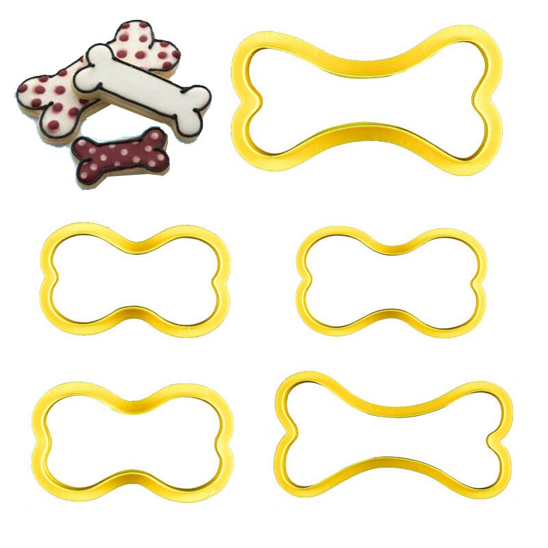 Plastic Bone Cookie Cutters Set (5 Pieces) by HitMyNeed