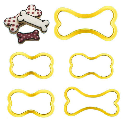 Plastic Bone Cookie Cutters Set (5 Pieces) by HitMyNeed