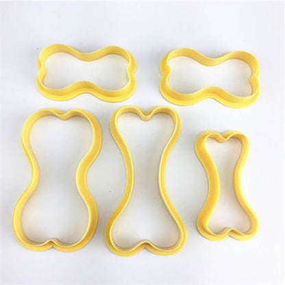 Plastic Bone Cookie Cutters Set (5 Pieces) by HitMyNeed