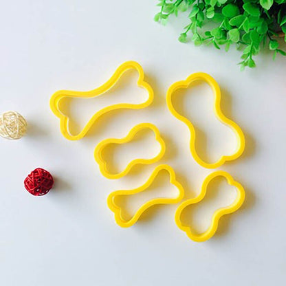 Plastic Bone Cookie Cutters Set (5 Pieces) by HitMyNeed