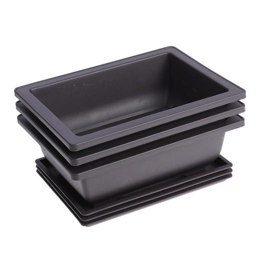 Plastic Bonsai Pots with Trays, 10-Pack by HitMyNeed