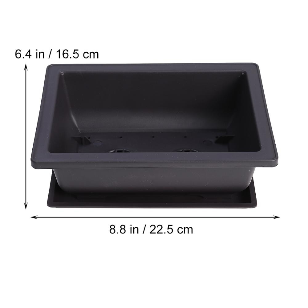 Plastic Bonsai Pots with Trays, 10-Pack by HitMyNeed
