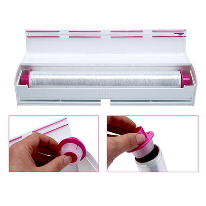 Plastic Cling Film Dispenser with Safe Cutter by HitMyNeed