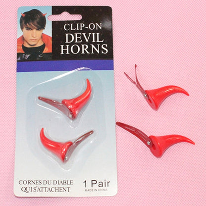 Plastic Clip-On Devil Horn Hair Clips (Pair) by HitMyNeed