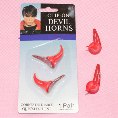 Plastic Clip-On Devil Horn Hair Clips (Pair) by HitMyNeed