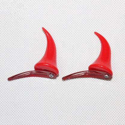 Plastic Clip-On Devil Horn Hair Clips (Pair) by HitMyNeed