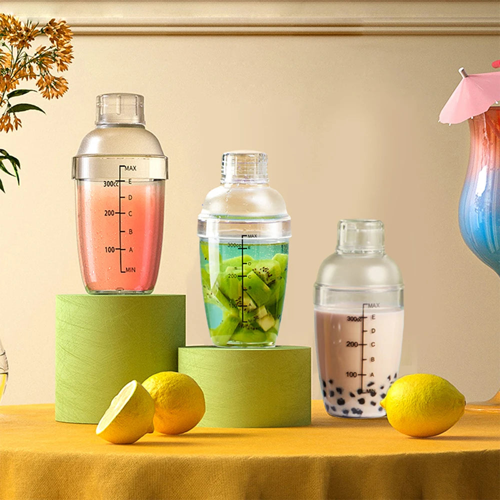 Plastic Cocktail Shaker with Measuring Scales 350-1000ml by HitMyNeed