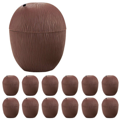Plastic Coconut Cups with Straws (12 Pack) by HitMyNeed