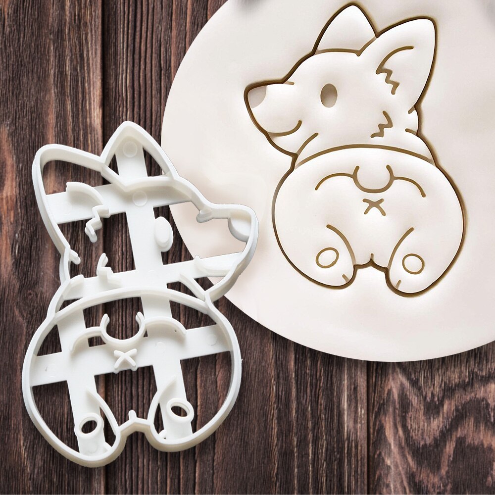 Plastic Corgi Cookie Cutters Set of 3 by HitMyNeed