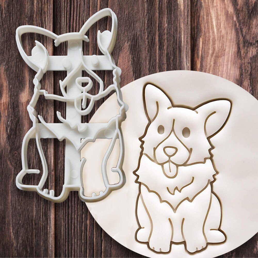 Plastic Corgi Cookie Cutters Set of 3 by HitMyNeed