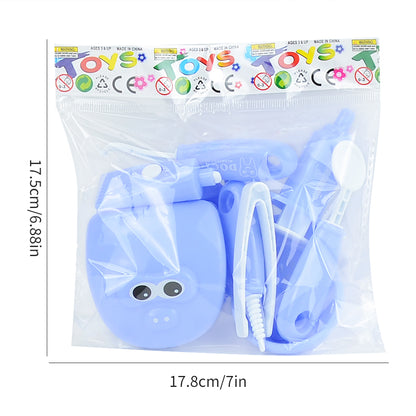 Plastic Dentist Play Set for Kids (9 Pieces) by HitMyNeed