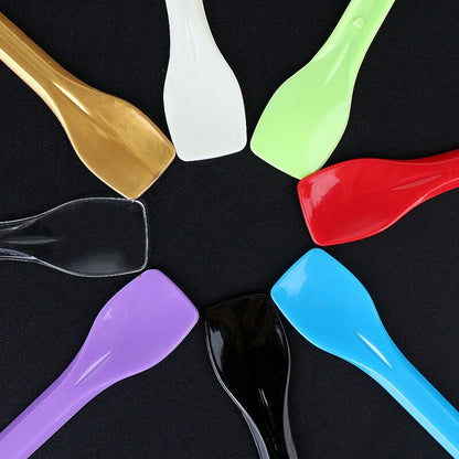 Plastic Disposable Ice Cream Spoons 8cm (50 Pack) by HitMyNeed