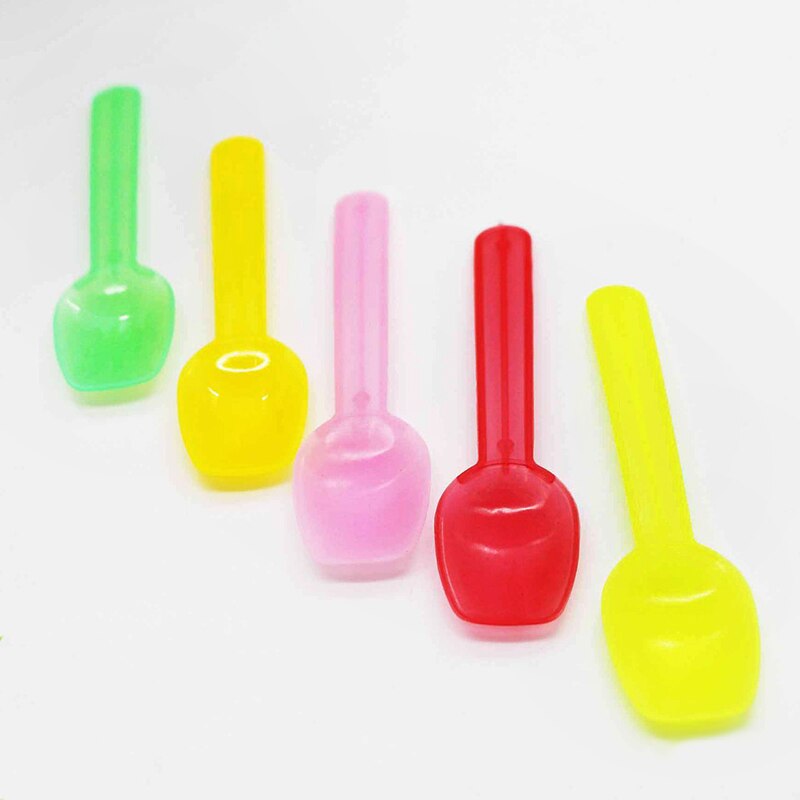Plastic Disposable Ice Cream Spoons 8cm (50 Pack) by HitMyNeed