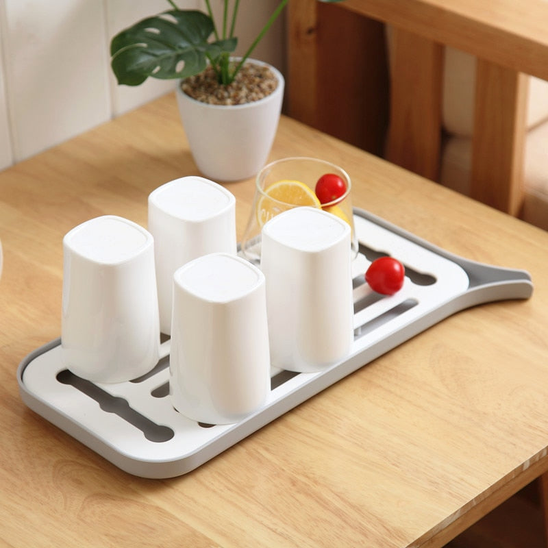 Plastic Draining Board Dish Drainer with Tray by HitMyNeed