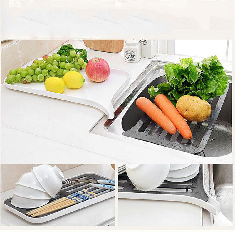 Plastic Draining Board Dish Drainer with Tray by HitMyNeed