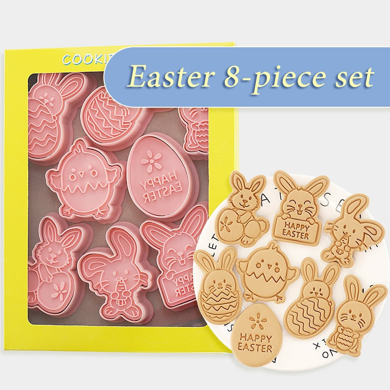 Plastic Easter Biscuit Cutters Set (8 Pieces) by HitMyNeed