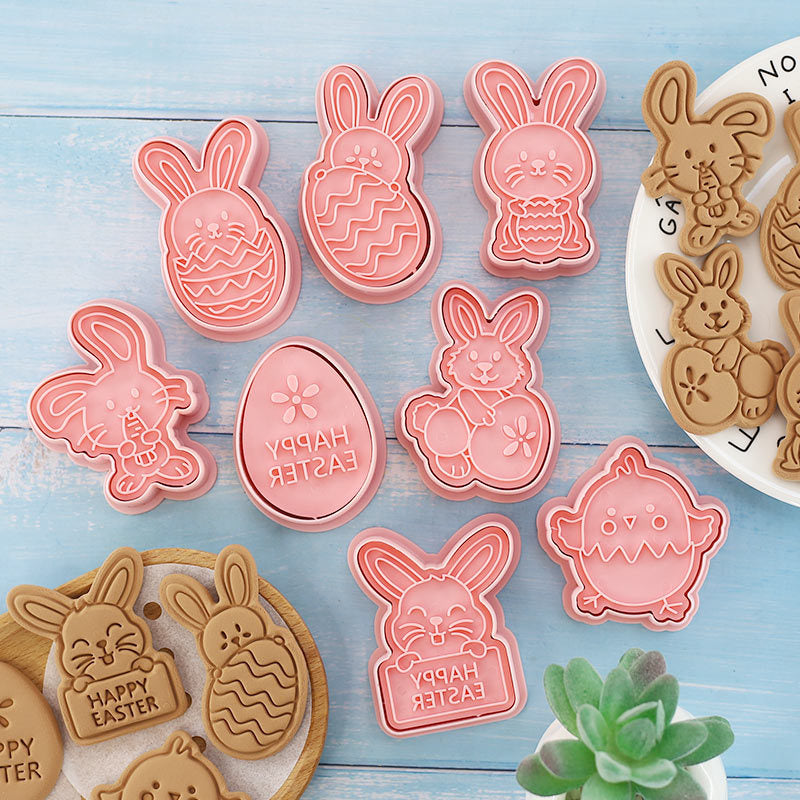 Plastic Easter Biscuit Cutters Set (8 Pieces) by HitMyNeed