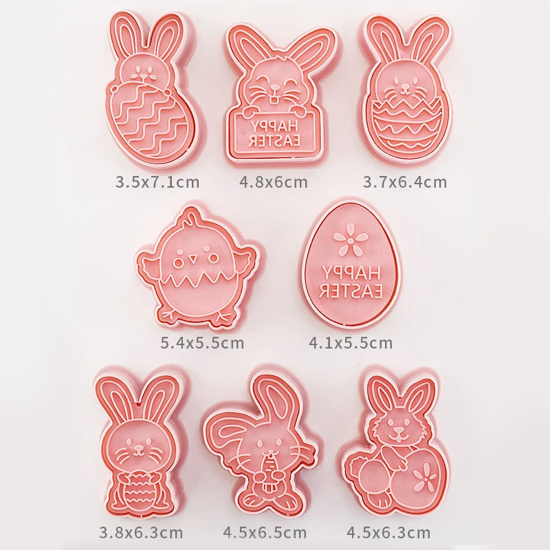 Plastic Easter Biscuit Cutters Set (8 Pieces) by HitMyNeed